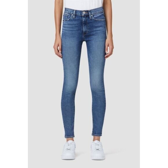 Hudson Jeans Barbara Super Skinny Denim Stretchy Jeans In Adored Wash Sz 28 - Picture 1 of 13